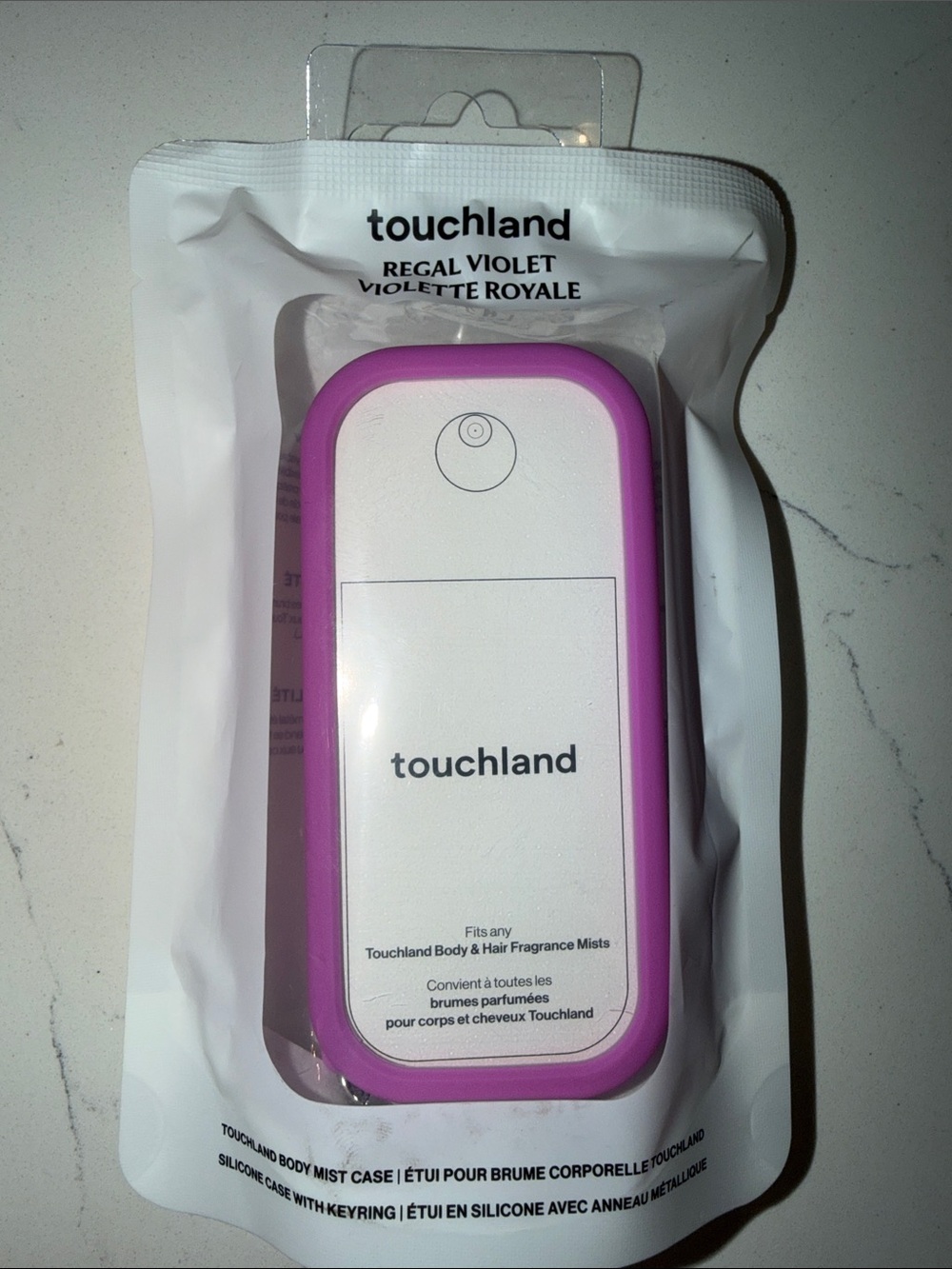 Touchland Silicone Body & Hair Mist Case in Regal Violet NEW